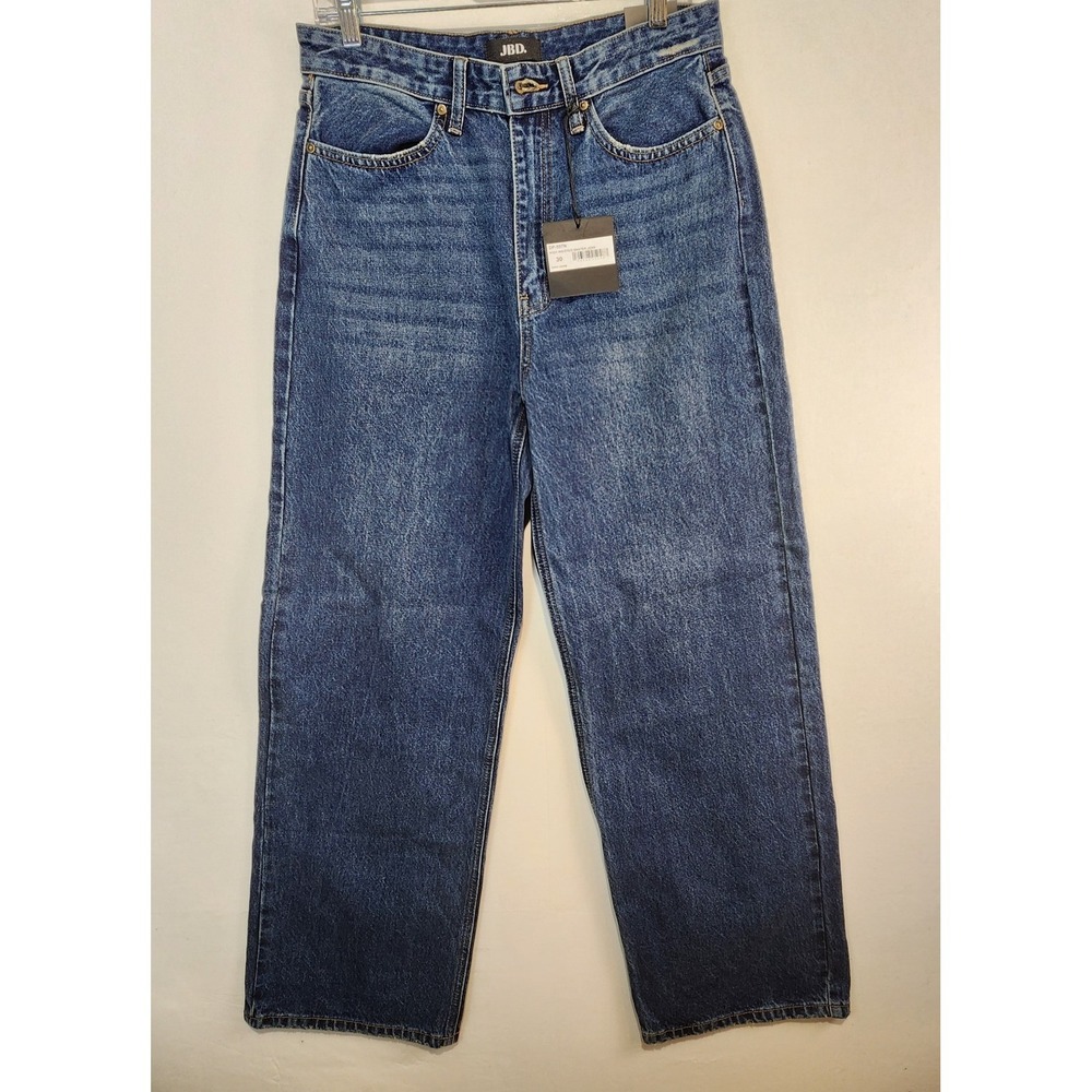 JBD Women's High Waisted Skater Denim Jean Blue‎ Size 30